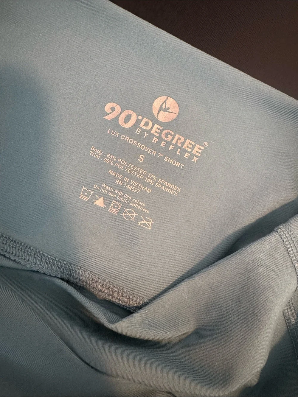 90 Degree by Reflex High-Waist Bike Shorts in Light Teal